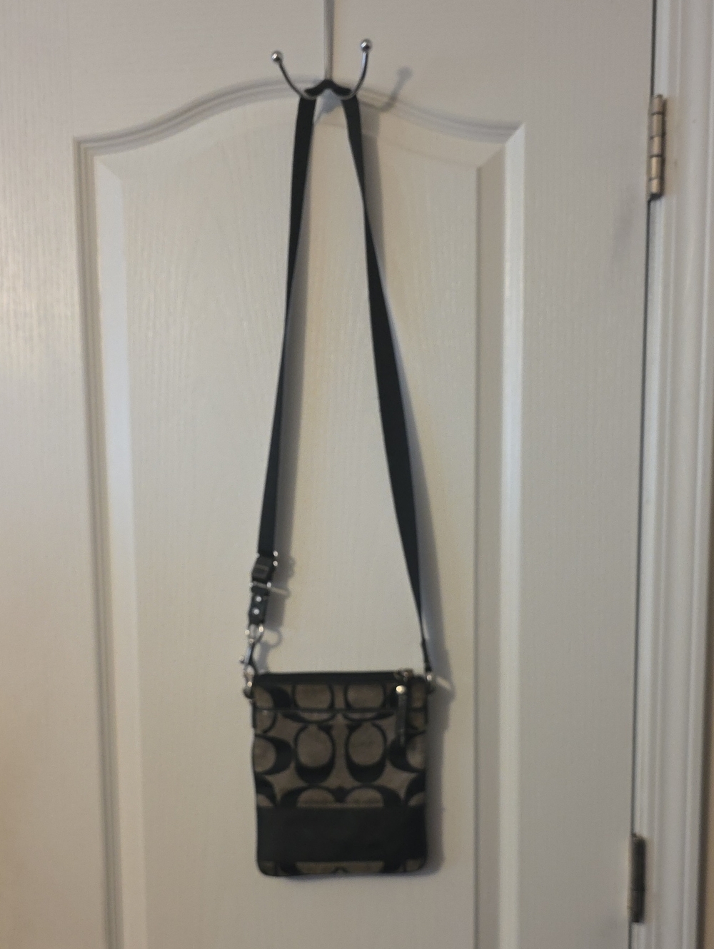 Coach Black and Gray Crossbody Shoulder Bag - Women's Bag